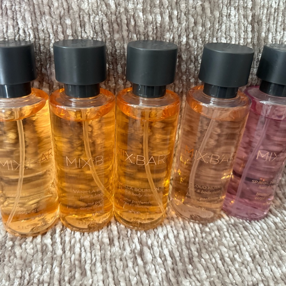 Mix Bar Hair & Body Mist assorted scents 5oz ea New LOT OF 5